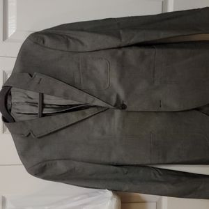 Mens Dark Grey Perry Ellis Sports Coat - 38R